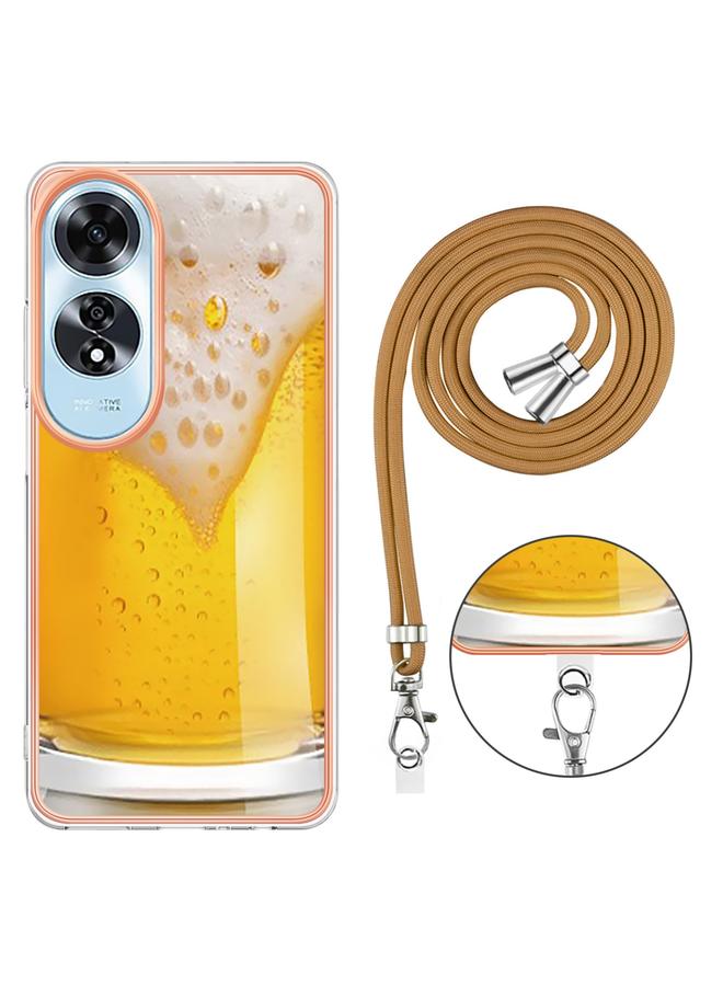 S-TOP Case For OPPO A60 Electroplating Dual-side IMD Phone Case with Lanyard - Image 4