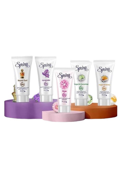 Deodorant Cream 5 pieces with different scents