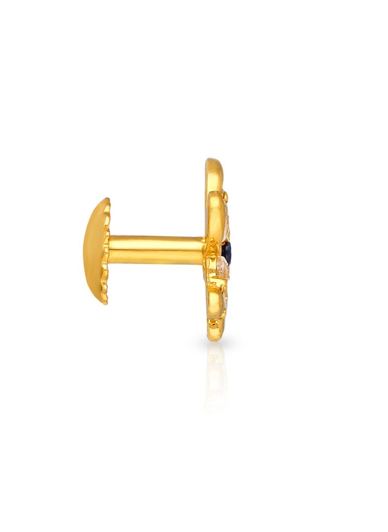 Malabar Gold and Diamonds 22k 916 Purity Gold Studs Earrings for Women DZER334Y  - Image 2