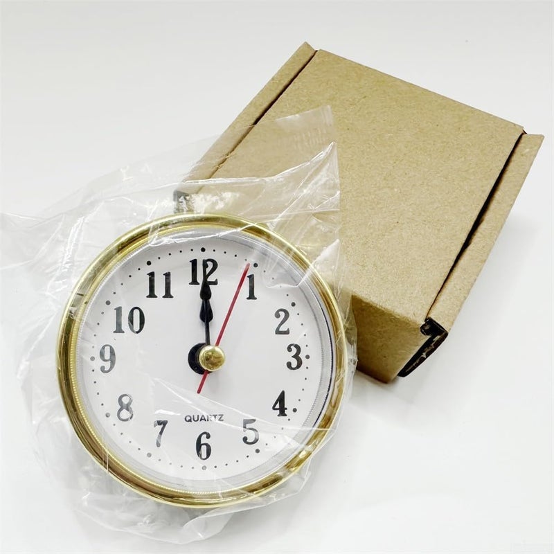 65mm Quartz Clock Movement Insert with Colorful Trim and Clear Arabic Numerals for DIY Repair and Replacement Projects, Gold/Silver/White/Red/Blue/Green(White) - Image 4