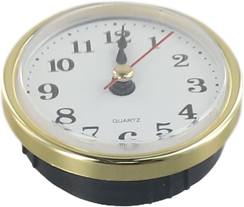 65mm Quartz Clock Movement Insert with Colorful Trim and Clear Arabic Numerals for DIY Repair and Replacement Projects, Gold/Silver/White/Red/Blue/Green(White) - Image 3