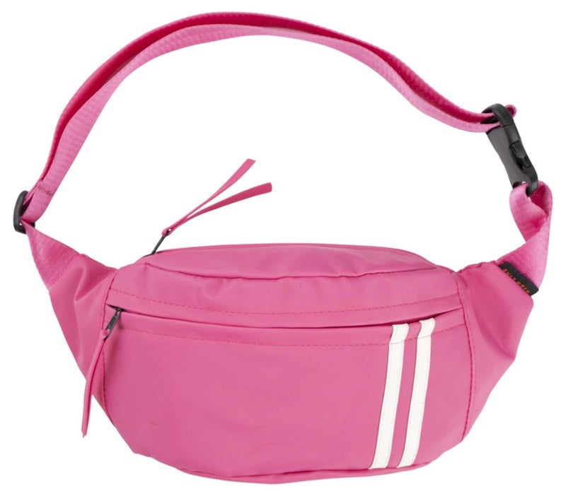 Volt Bag Fashionable Waterproof 3 Pocket Waist Bag Large Capacity Personal Items Lightweight Travel Hiking Running Cycling Practical Easy Carry Wallet Fuchsia