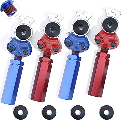iBroPrat Glad Hand Grips Set with Seals,Gladhand Extension Handles Kit Emergency & Service Brake Air Hose Coupling Connectors for Semi Trucks Trailers Tractors RVs, Glad Hands Parts Red Blue 2 Pair - Image 1