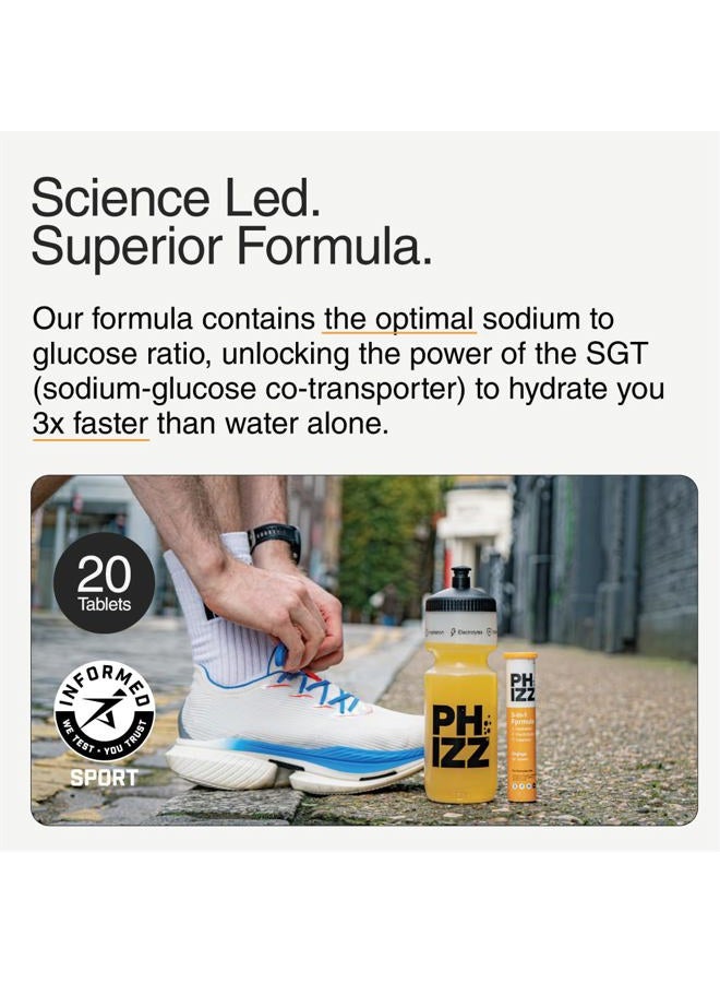 PHIZZ Electrolytes, Multivitamin & Hydration Tablets - 20 Effervescent Rehydration Electrolyte Tablets - 18 Vitamins & Minerals, Vitamin C, Vegan, Vegetarian & Low Calorie (Orange, 20 Tablets) - Image 4