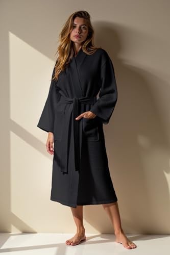 Turquaz Robes For Women Lightweight Unisex Waffle Kimono Bathrobe Mothers day Gifts - Image 3