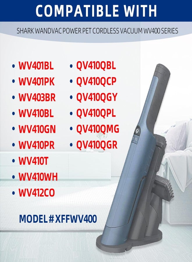 ADDFRESH - Replacement Filter Compatible with Shark WV401 WV401BL WV401PK Cordless Hand Vacuum WANDVAC - Washable and Reusable Filter - Compare to Part XFFWV400 - 4 PCs - Image 2