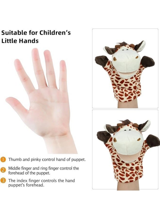 Farm Animal Hand Puppet Soft Plush with Movable Mouth and Arms for Storytelling, Role Playing and Preschool Teaching, Educational and Fun Puppet for Friends, Educational and Fun Birthday Gift (Cow) - Image 5