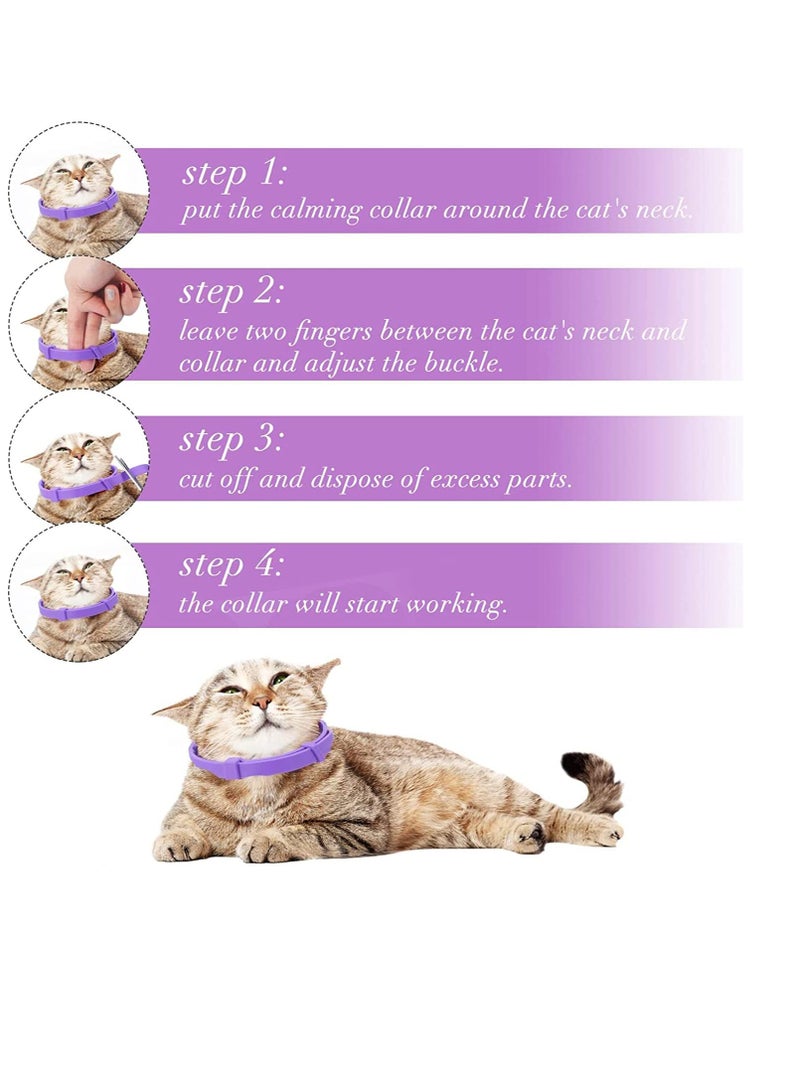 SOLARAE Cat Calming Collar, 3 Pack Adjustable, Reduce Anxiety for Pets, Calm Pacify Kitten, Suitable for Small, Medium and Large Cats (15 Inches) - Image 3