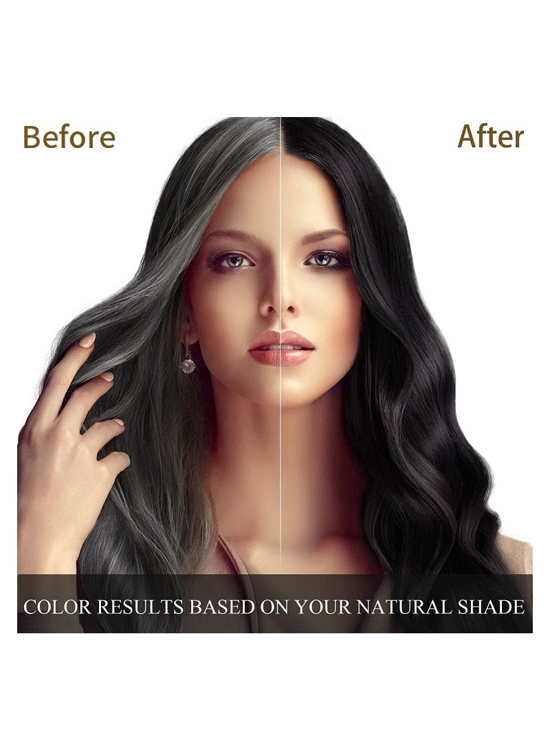 MOKERU Coconut Dye and Shampoo Longlasting Hair Colour Natural Black - Image 2