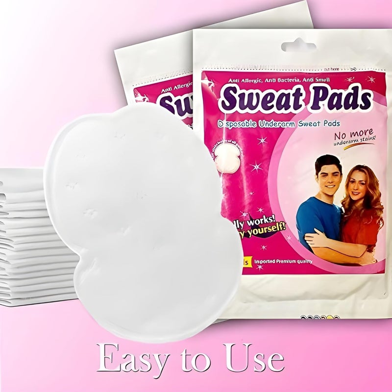 SANTALON Underarms Sweat Pads Disposable Highly Absorbent Sweat Pads Cotton Anti Allergic Anti Bacteria Anti Smell For Men And Women Pack of 50 - Image 1