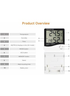 ASTOUND ASTOUND KGFIX HTC1 Humidity Time Display Meter with Alarm Clock  - Image 3