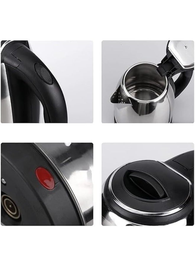Power Plus Stainless Steel Electric Kettle, 2 Liter Capacity, 1500W Power, Robust Stainless Steel Housing for Long Service Life, Automatic Shut-off , Removable Micro-Sieve Filter to Capture Lime Particles - Image 2