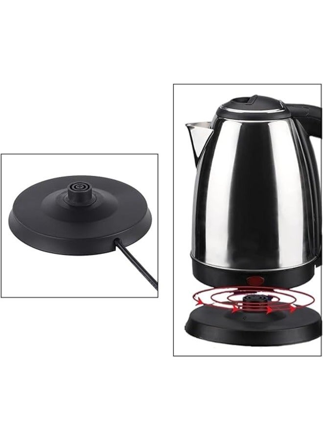 Power Plus Stainless Steel Electric Kettle, 2 Liter Capacity, 1500W Power, Robust Stainless Steel Housing for Long Service Life, Automatic Shut-off , Removable Micro-Sieve Filter to Capture Lime Particles - Image 4