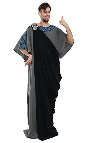 Cosplayfm Male Greek God Cosplay Costume Outfit for Halloween XL Black