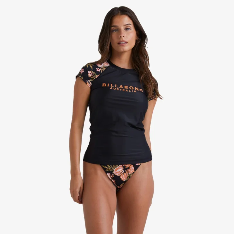 بيلابونج Hooked On Tropics Wahine Short Sleeve Rash Vest