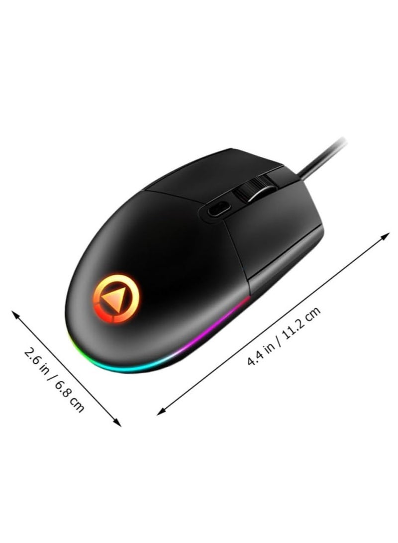 Ergonomic Wired Mouse with Breathable LED Light for Gaming and Office Comfort and Precision for PC and Laptops - Image 2