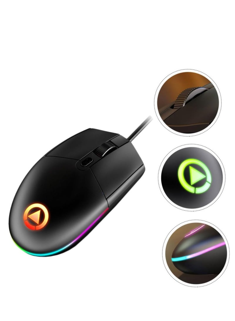 Ergonomic Wired Mouse with Breathable LED Light for Gaming and Office Comfort and Precision for PC and Laptops - Image 3