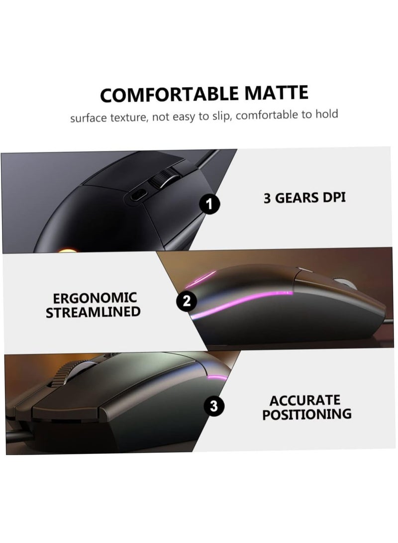 Ergonomic Wired Mouse with Breathable LED Light for Gaming and Office Comfort and Precision for PC and Laptops - Image 4