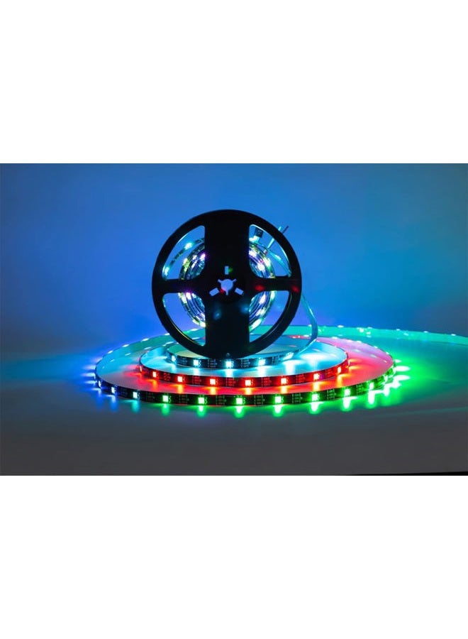 SVFISHKK WS2812B LED Strip Individual Addressable Light Full Color SMD 5050 RGB Pixel Strip DC5V(16.4FT 150LEDS Waterproof IP65, Black PCB) - Image 4