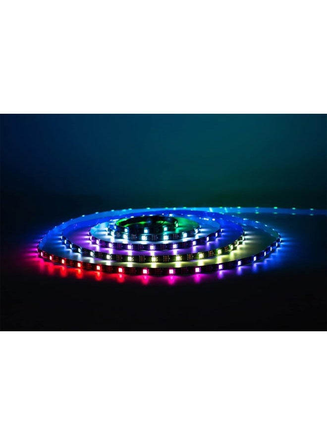 SVFISHKK WS2812B LED Strip Individual Addressable Light Full Color SMD 5050 RGB Pixel Strip DC5V(16.4FT 150LEDS Waterproof IP65, Black PCB) - Image 3