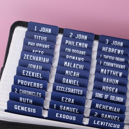UPAFEXXI-Laminated Bible Tabs, Bible Tabs for Women and Men, Reposition Large Print Stickers, Easy to Read and Apply, 80Chapters Labels for Easy Navigation(Blue) - Image 2
