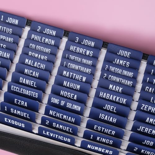 UPAFEXXI-Laminated Bible Tabs, Bible Tabs for Women and Men, Reposition Large Print Stickers, Easy to Read and Apply, 80Chapters Labels for Easy Navigation(Blue) - Image 5