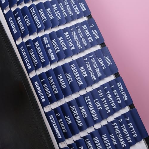 UPAFEXXI-Laminated Bible Tabs, Bible Tabs for Women and Men, Reposition Large Print Stickers, Easy to Read and Apply, 80Chapters Labels for Easy Navigation(Blue) - Image 1