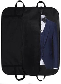 Suit Bag Waterproof Clothing Travel Bag Strap Handle Suitable for Clothing Coat Jacket Shirt (Black)