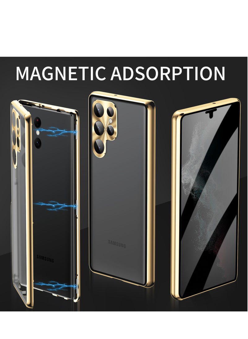 general Samsung Galaxy S24 Ultra/S24 Plus/S24 Anti-Spyware Case, Magnetic Suction, Metal Bumper, Double-Sided Privacy Screen Protector, Clear Tempered Glass with Camera Protection - Image 3