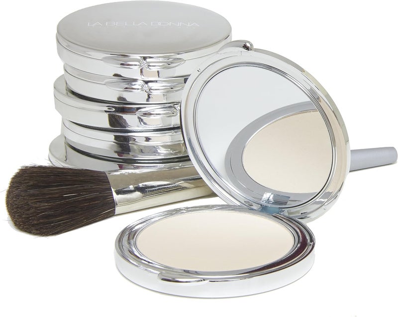 La Bella Donna Compressed Mineral Foundation - Face Powder for Natural Glowing Skin with Long Lasting Full Coverage in Caterina - Image 4