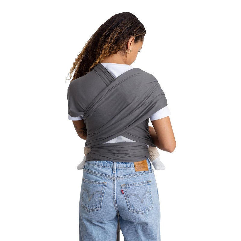 moby Basics Baby Wrap Carrier for Newborns to Toddlers (8-33lbs), Infant Sling Carrier, Lightweight & Hands Free Design, Adjustable for All Body Types (Everyday Gray) - Image 2
