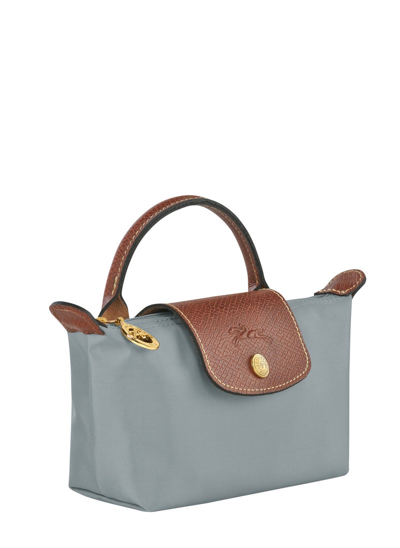Longchamp - Longchamp Women's Mini Cosmetic Bag, Tote Bag, Sage Green Classic Shoulder Bag - Image 1