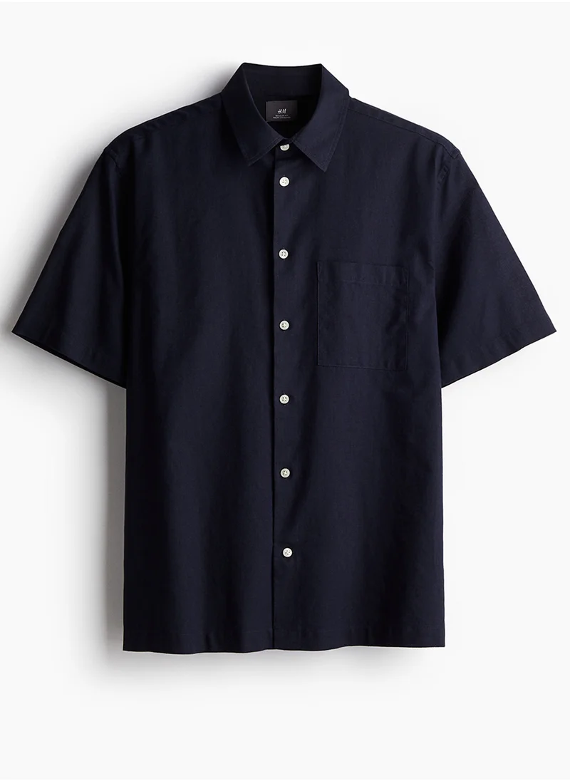 اتش اند ام Regular Fit Linen-Blend Shirt