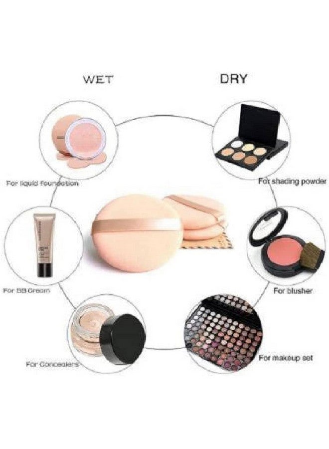 ESTAVITO Velvet Round/Square Shaped Powder Puff (2 PCS) | Soft Makeup Foundation Powder Puff | Sponge Puff - Image 2