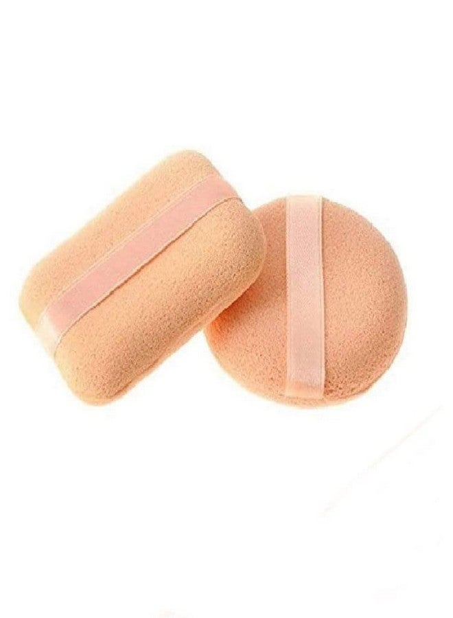 ESTAVITO Velvet Round/Square Shaped Powder Puff (2 PCS) | Soft Makeup Foundation Powder Puff | Sponge Puff - Image 1