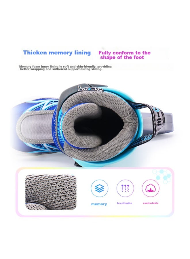 M-cro Micro Inline Skates For Boys And Girls, Roller Skating Sports Roller Skates, 906m Blue Set, Size L - Image 2