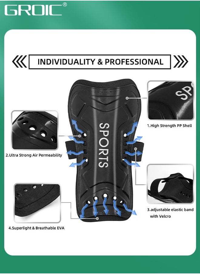 GROIC Soccer Shin Guards for Youth Kids Toddler, Protective Soccer Shin Pads & Sleeves Equipment - Football Gear for Teens with Football Socks and Shin Pads  - Image 5