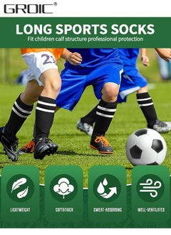 GROIC Soccer Shin Guards for Youth Kids Toddler, Protective Soccer Shin Pads & Sleeves Equipment - Football Gear for Teens with Football Socks and Shin Pads  - Image 2