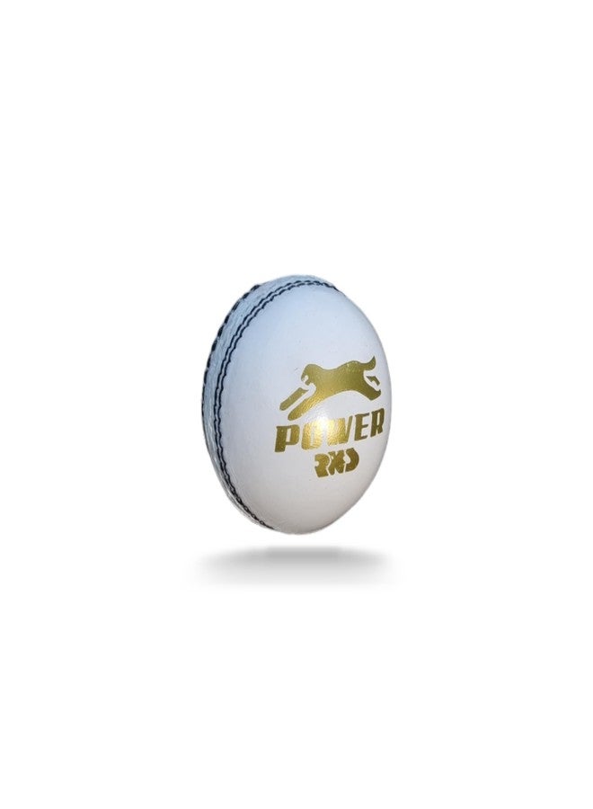 Aarav White Leather Cricket Ball | Pack of 1 | 2 Piece Cricket Ball | Premium Ball | Leather Ball | Professional Leather Ball - Image 3