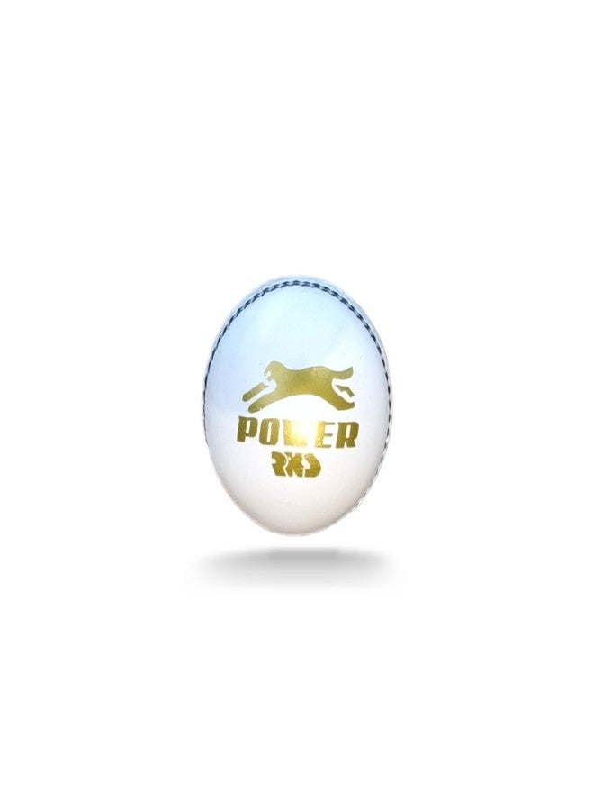 Aarav White Leather Cricket Ball | Pack of 1 | 2 Piece Cricket Ball | Premium Ball | Leather Ball | Professional Leather Ball - Image 2