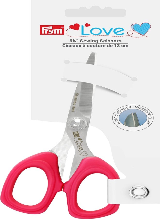Prym Love 5-1/4 in Sewing Scissors, Pink - Image 1