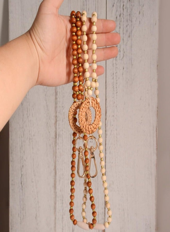 Lantintop Beaded Badge Lanyards for ID Badges Boho Wood Breakaway Badge Lanyards for Families、Friends 、Colleagues - Image 4