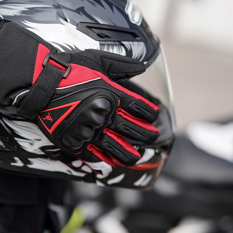 Winter Motorcycle Gloves Waterproof Cold Weather Motorcycle Gloves Warm Riding Gloves with Reflective Stripe - Image 2