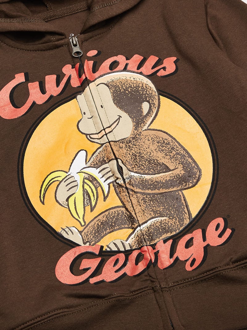 Curious George Little Boys' Toddler Character Hoodie, Brown, 2T - Image 3