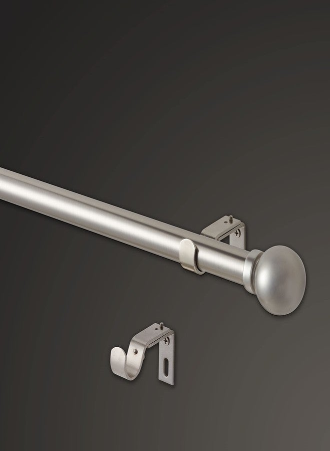 مود مجموعة قضبان ستائر MODE Premium Collection بقطر 1 بوصة مع نهايات كروية عصرية وقضيب ستائر فولاذي قابل للتعديل يُثبت على الحائط، يناسب النوافذ من 16 إلى 32 بوصة، لون نيكل - Image 4
