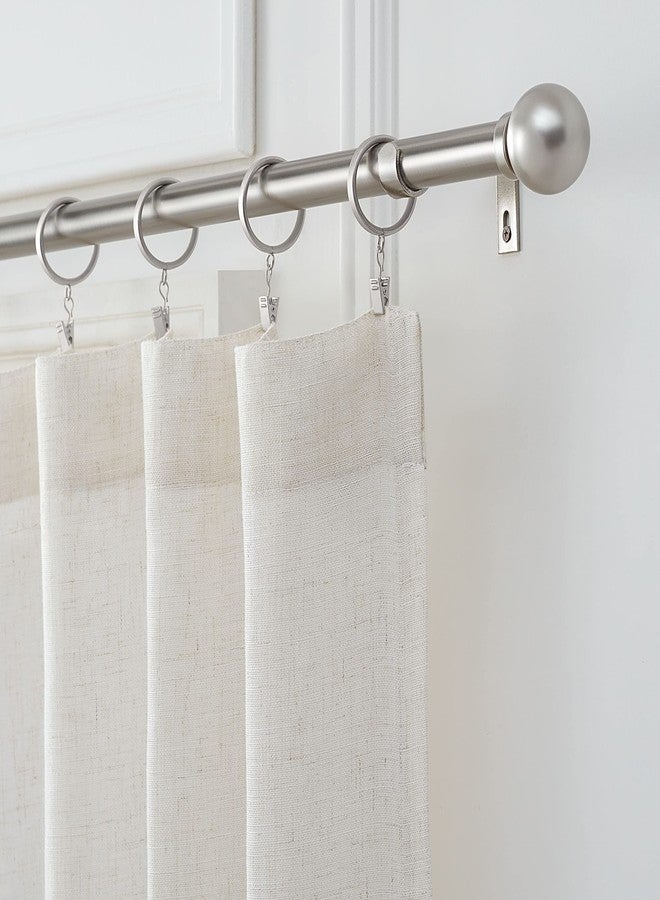 مود مجموعة قضبان ستائر MODE Premium Collection بقطر 1 بوصة مع نهايات كروية عصرية وقضيب ستائر فولاذي قابل للتعديل يُثبت على الحائط، يناسب النوافذ من 16 إلى 32 بوصة، لون نيكل - Image 2