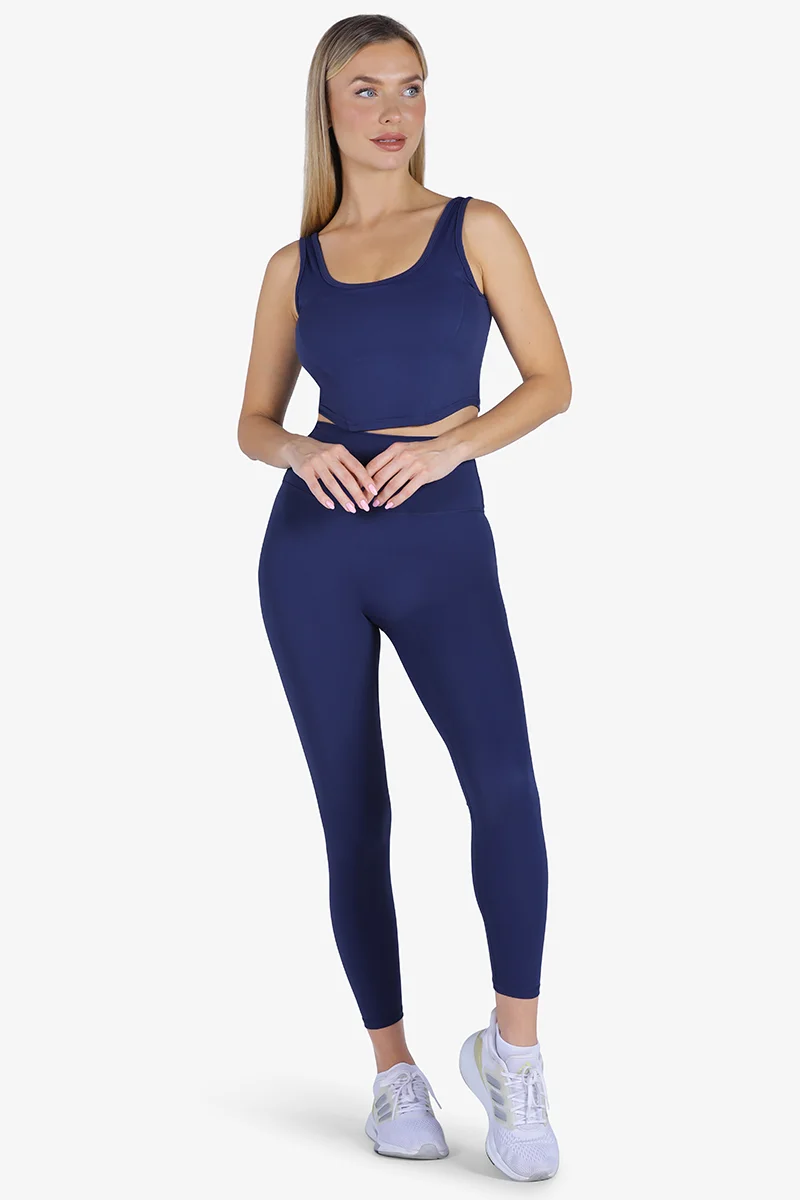 YesEco YesEco Women’s Blue Sports Bra – U-Back High-Support Padded Activewear for Yoga, Gym & Fitness | Eco-Friendly Fabric: 75% Recycled Nylon, 25% Spandex | Sustainable | Bra Only