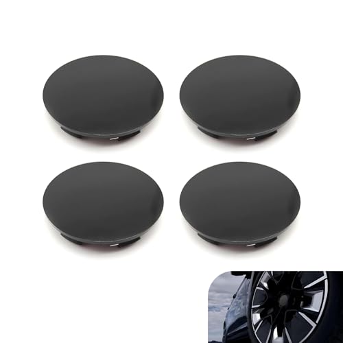 Hugwits 4 PCS Wheel Center Caps Snapin Wheel Rim Hub Caps OD 60MM236In ID 56MM22In Modified Car Rim Cover Replacements Universal Vehicle Center Cap Accessories Black - Image 1