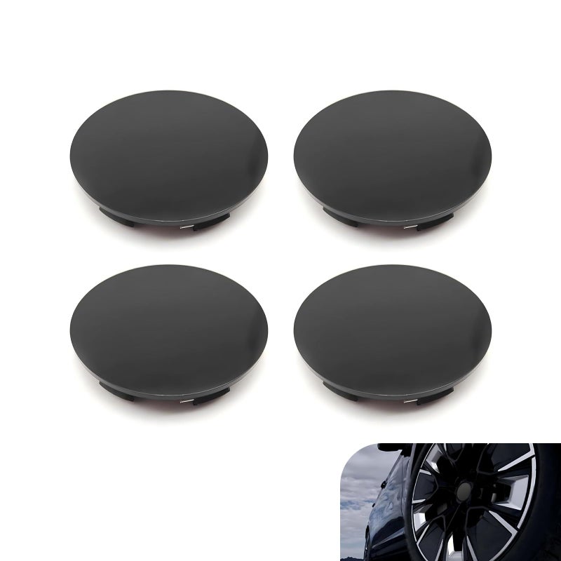 Hugwits 4 PCS Wheel Center Caps Snapin Wheel Rim Hub Caps OD 60MM236In ID 56MM22In Modified Car Rim Cover Replacements Universal Vehicle Center Cap Accessories Black - Image 3
