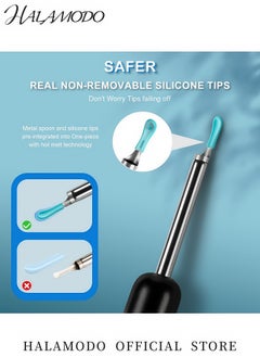HALAMODO 1080P HD Ear Cleaning Tool with Camera Wireless Otoscope Ear Wax Remover Ear Inspection Kit with LED Light for iOS & Android  - Image 3
